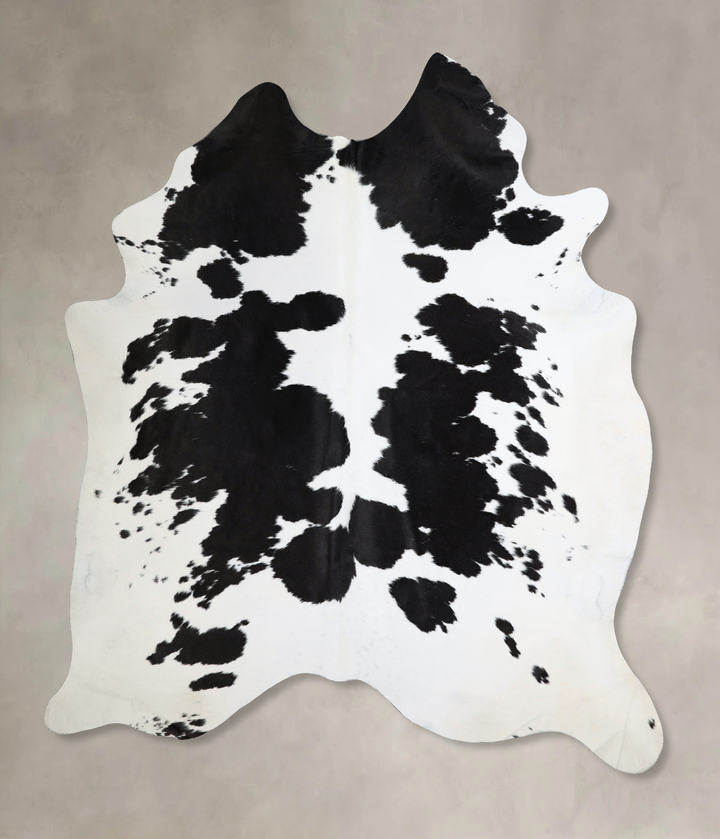 Black and White XX-Large Brazilian Cowhide Rug 7'7"H x 6'8"W #A43696 by Hudson Hides