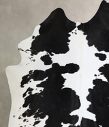 Black and White XX-Large Brazilian Cowhide Rug 7'7"H x 6'8"W #A43696 by Hudson Hides