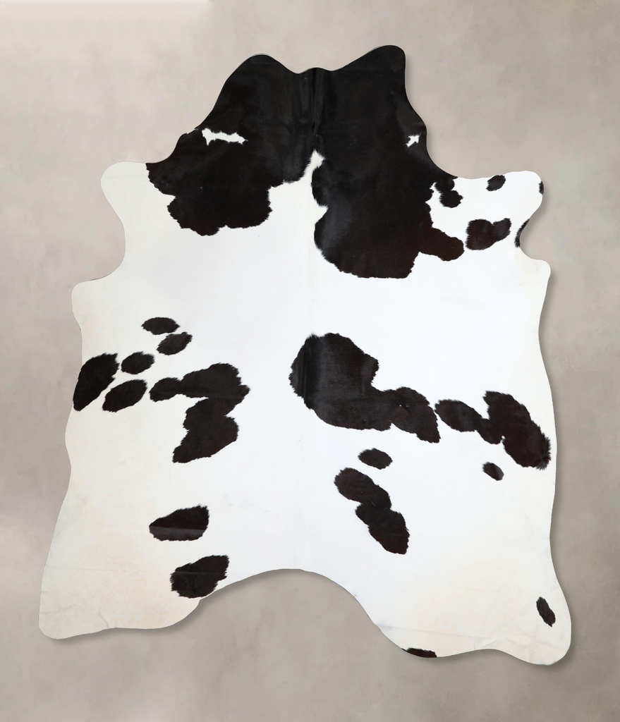 Black and White XX-Large Brazilian Cowhide Rug 8'5"H x 6'10"W #A43697 by Hudson Hides