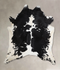 Black and White XX-Large Brazilian Cowhide Rug 7'7