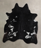 Black and White XX-Large Brazilian Cowhide Rug 7'9