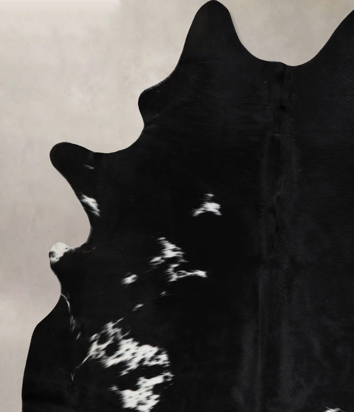 Black and White XX-Large Brazilian Cowhide Rug 7'9"H x 6'8"W #A43699 by Hudson Hides