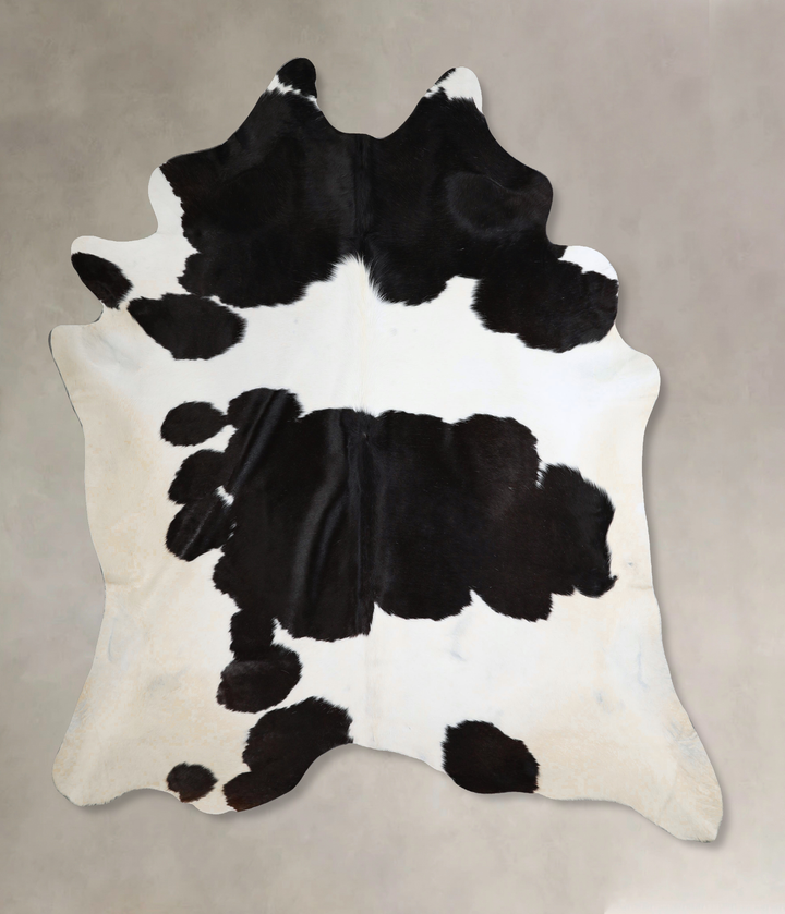 Black and White XX-Large Brazilian Cowhide Rug 7'11"H x 7'0"W #A43700 by Hudson Hides