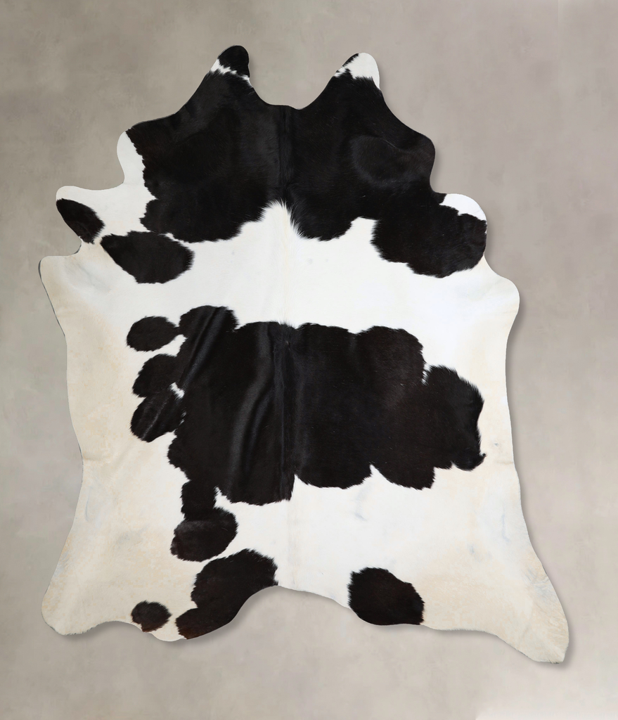Black and White XX-Large Brazilian Cowhide Rug 7'11"H x 7'0"W #A43700 by Hudson Hides