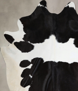Black and White XX-Large Brazilian Cowhide Rug 7'11"H x 7'0"W #A43700 by Hudson Hides