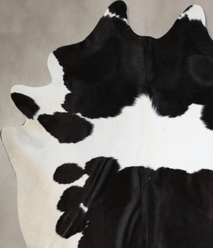 Black and White XX-Large Brazilian Cowhide Rug 7'11"H x 7'0"W #A43700 by Hudson Hides
