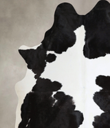 Black and White XX-Large Brazilian Cowhide Rug 7'9"H x 6'11"W #A43701 by Hudson Hides