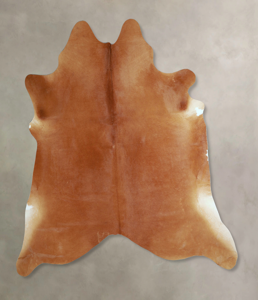 Solid Brown X-Large Brazilian Cowhide Rug 6'11"H x 6'6"W #A43704 by Hudson Hides