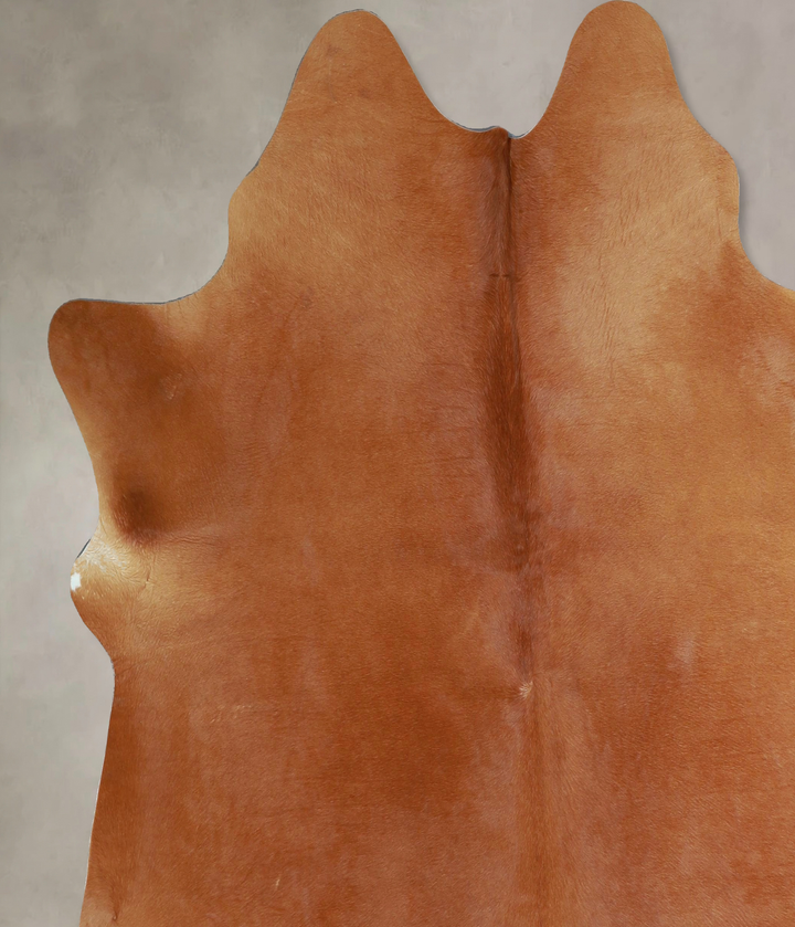 Solid Brown X-Large Brazilian Cowhide Rug 6'11"H x 6'6"W #A43704 by Hudson Hides