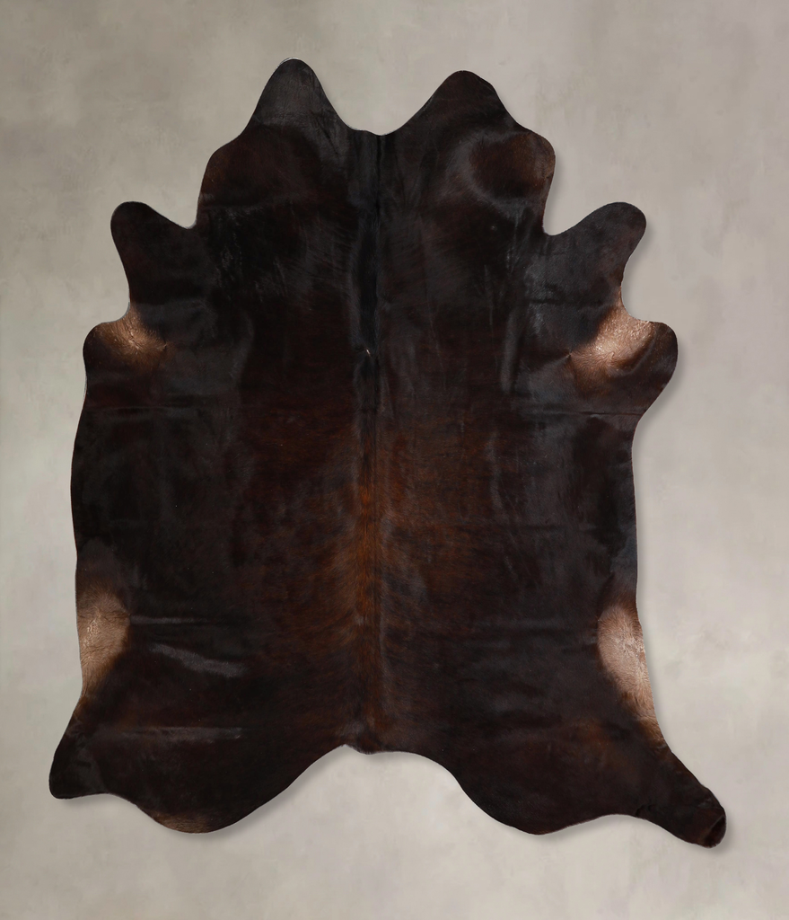 Chocolate Large Brazilian Cowhide Rug 6'5"H x 6'2"W #A43706 by Hudson Hides
