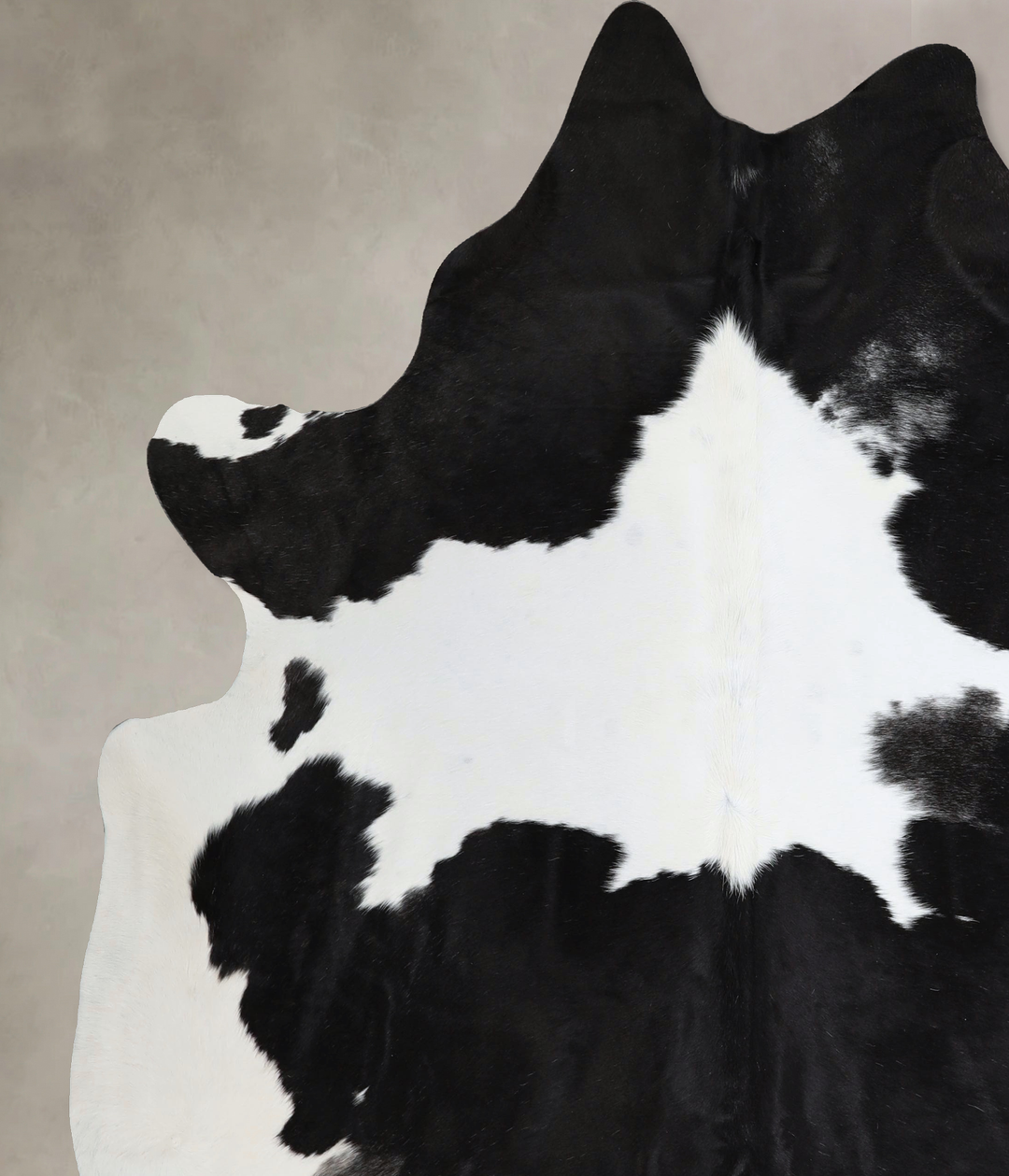 Black and White XX-Large Brazilian Cowhide Rug 7'11"H x 6'9"W #A43707 