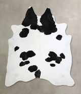 Black and White XX-Large Brazilian Cowhide Rug 7'6"H x 6'8"W #A43712 by Hudson Hides