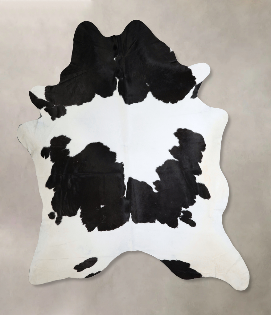 Black and White XX-Large Brazilian Cowhide Rug 8'9"H x 7'7"W #A43713 by Hudson Hides