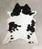 Black and White XX-Large Brazilian Cowhide Rug 8'2
