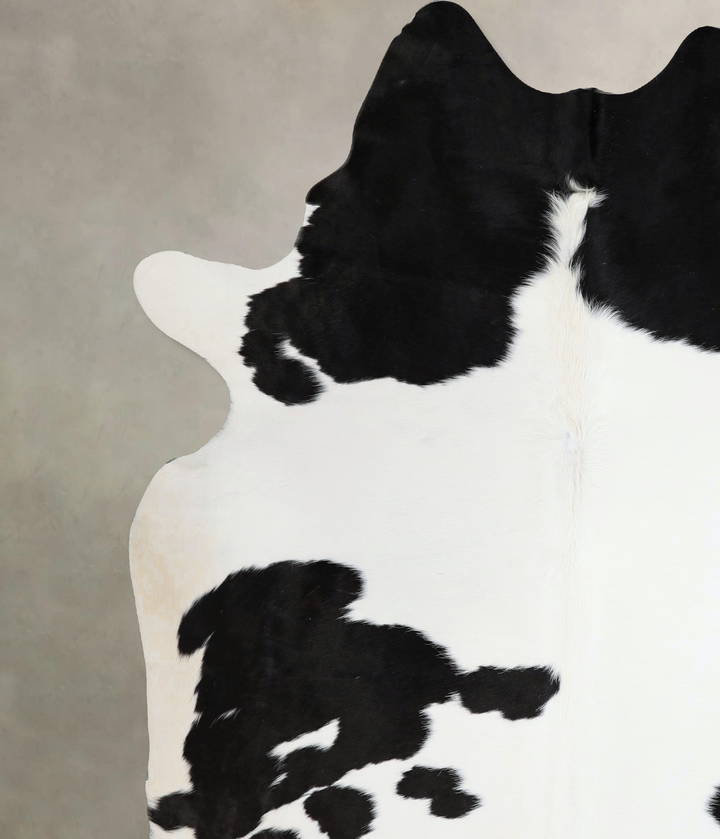 Black and White XX-Large Brazilian Cowhide Rug 8'2"H x 6'10"W #A43714 by Hudson Hides