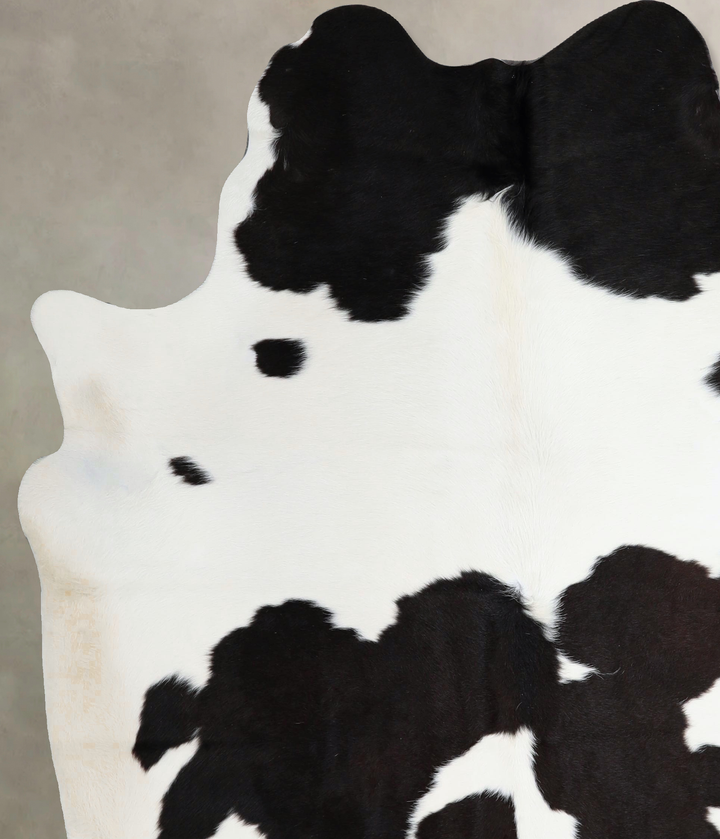 Black and White X-Large Brazilian Cowhide Rug 7'1"H x 5'11"W #A43715 by Hudson Hides