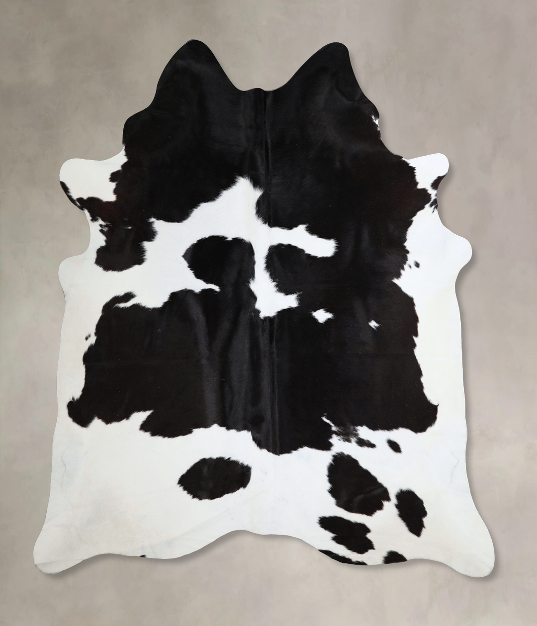Black and White X-Large Brazilian Cowhide Rug 7'5"H x 6'8"W #A43716 by
