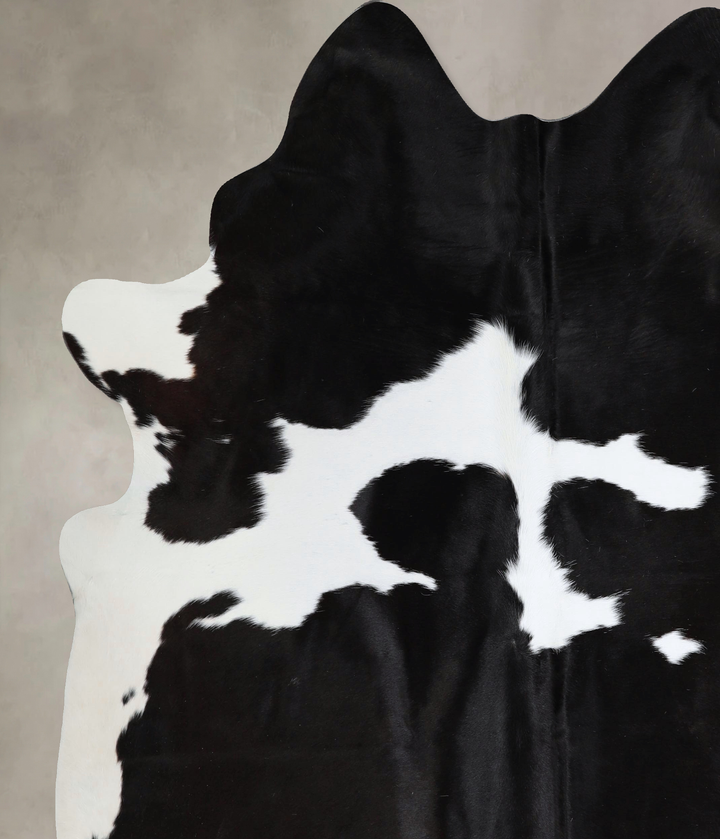 Black and White X-Large Brazilian Cowhide Rug 7'5"H x 6'8"W #A43716 by Hudson Hides