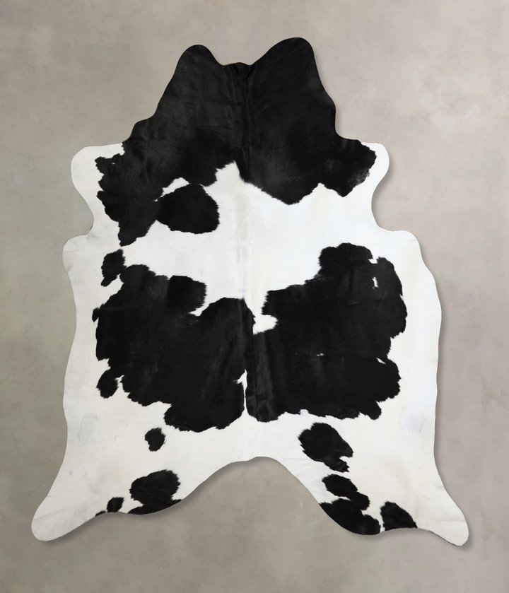 Black and White XX-Large Brazilian Cowhide Rug 8'2"H x 7'2"W #A43717 by Hudson Hides