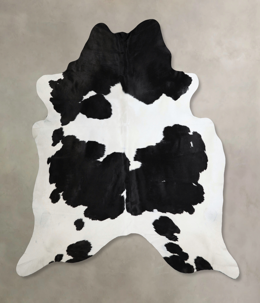 Black and White XX-Large Brazilian Cowhide Rug 8'2"H x 7'2"W #A43717 by Hudson Hides