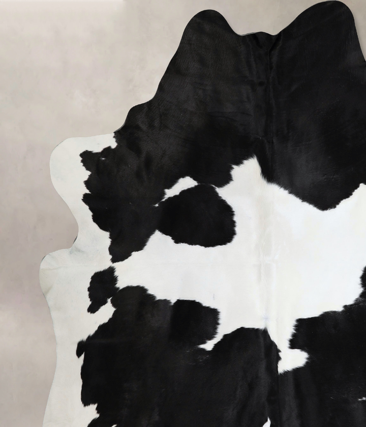 Black and White XX-Large Brazilian Cowhide Rug 8'2"H x 7'2"W #A43717 by Hudson Hides