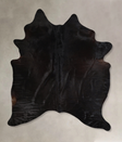 Solid Black X-Large Brazilian Cowhide Rug 7'5"H x 5'9"W #A43720 by Hudson Hides