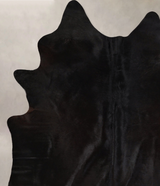 Solid Black X-Large Brazilian Cowhide Rug 7'5"H x 5'9"W #A43720 by Hudson Hides