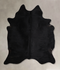 Solid Black X-Large Brazilian Cowhide Rug 6'9