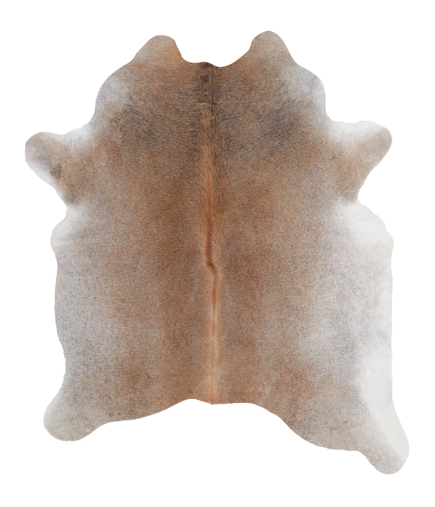 Grey with Beige X-Large Brazilian Cowhide Rug 6'8"H x 6'0"W #A4372 by Hudson Hides