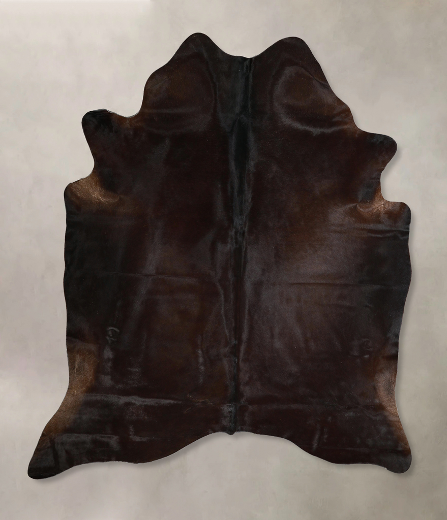 Chocolate X-Large Brazilian Cowhide Rug 7'4"H x 6'4"W #A43731 by Hudson Hides