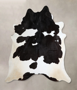 Black and White XX-Large Brazilian Cowhide Rug 7'9"H x 7'0"W #A43733 by Hudson Hides