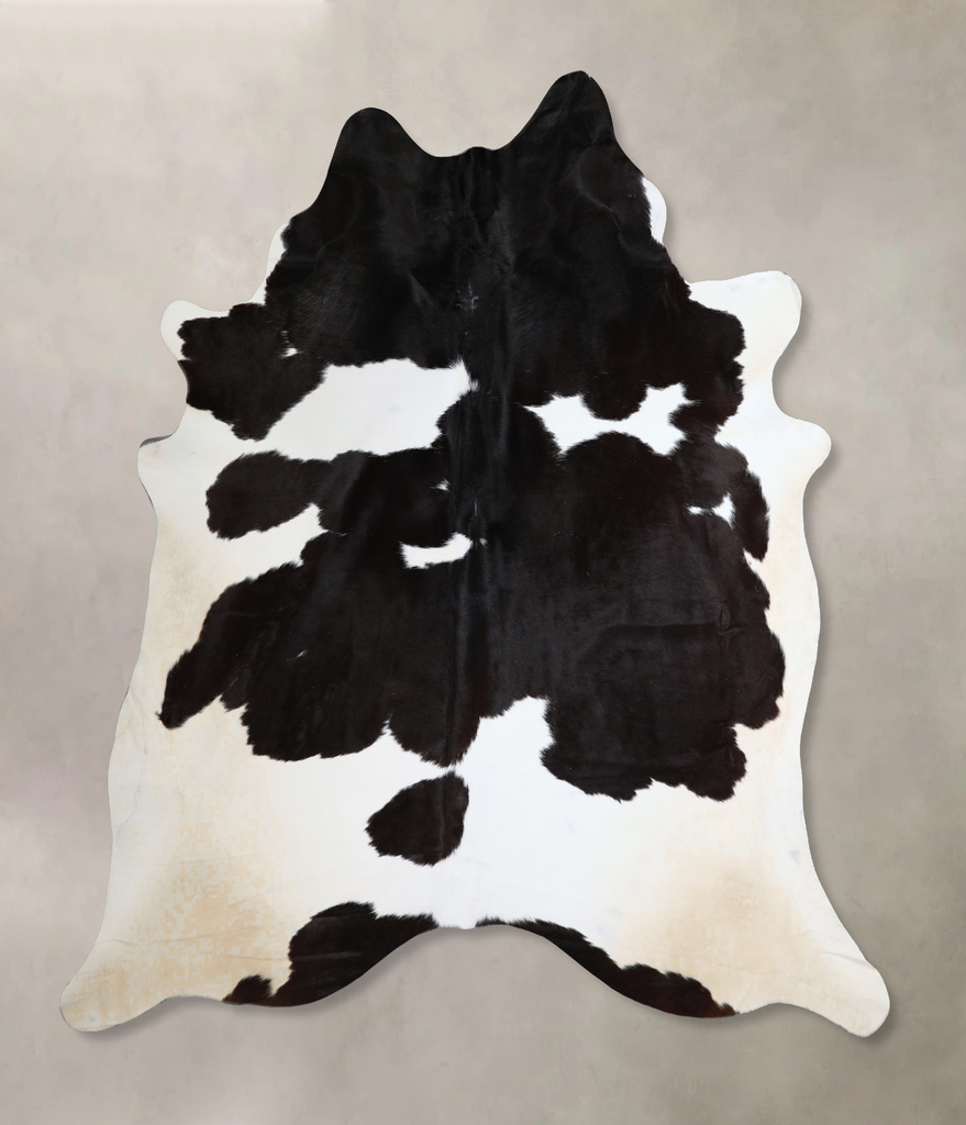 Black and White XX-Large Brazilian Cowhide Rug 7'9"H x 7'0"W #A43733 by Hudson Hides