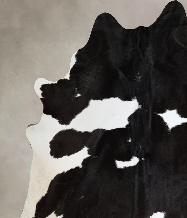 Black and White XX-Large Brazilian Cowhide Rug 7'9"H x 7'0"W #A43733 by Hudson Hides