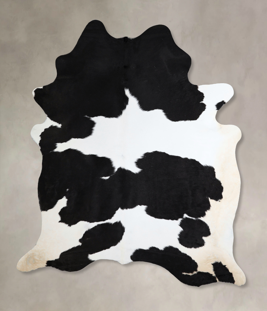 Black and White X-Large Brazilian Cowhide Rug 7'9"H x 5'10"W #A43734 by Hudson Hides