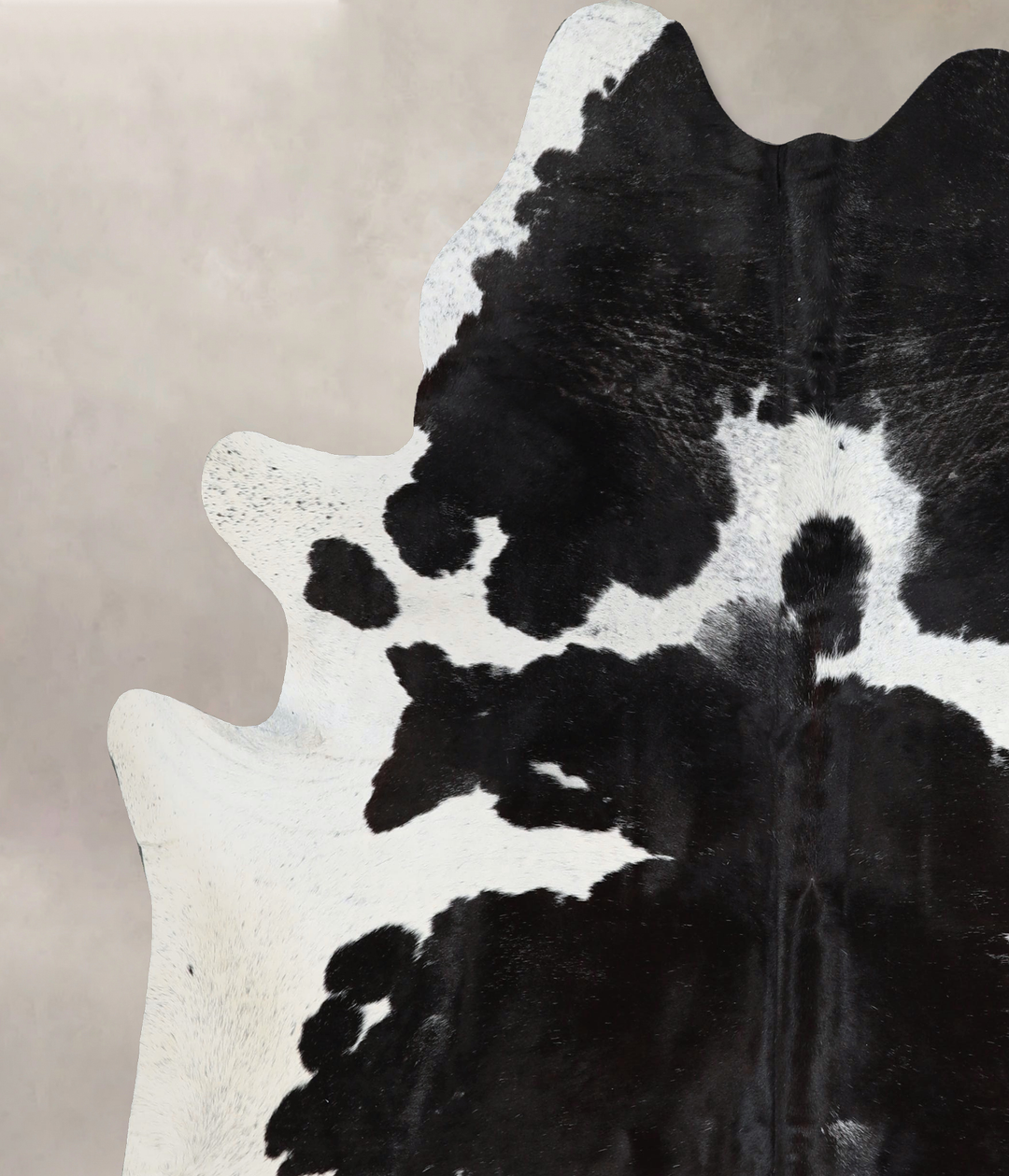 Black and White X-Large Brazilian Cowhide Rug 7'3"H x 6'6"W #A43736 by