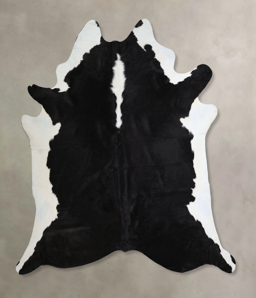 Black and White XX-Large Brazilian Cowhide Rug 7'7"H x 7'4"W #A43737 by Hudson Hides