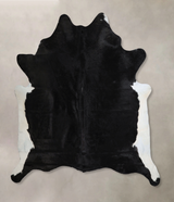 Black and White XX-Large Brazilian Cowhide Rug 7'3"H x 6'11"W #A43738 by Hudson Hides