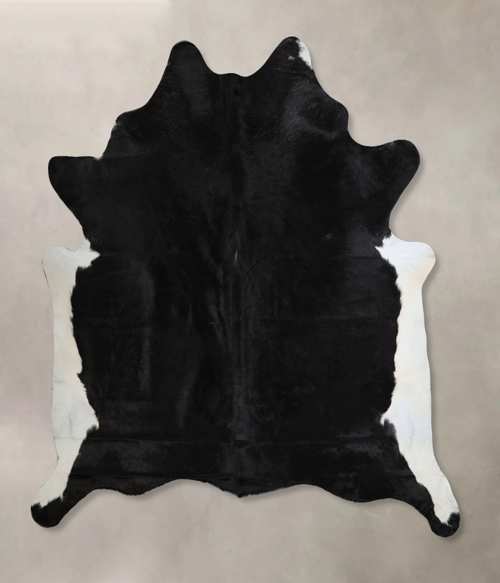 Black and White XX-Large Brazilian Cowhide Rug 7'3"H x 6'11"W #A43738 by Hudson Hides