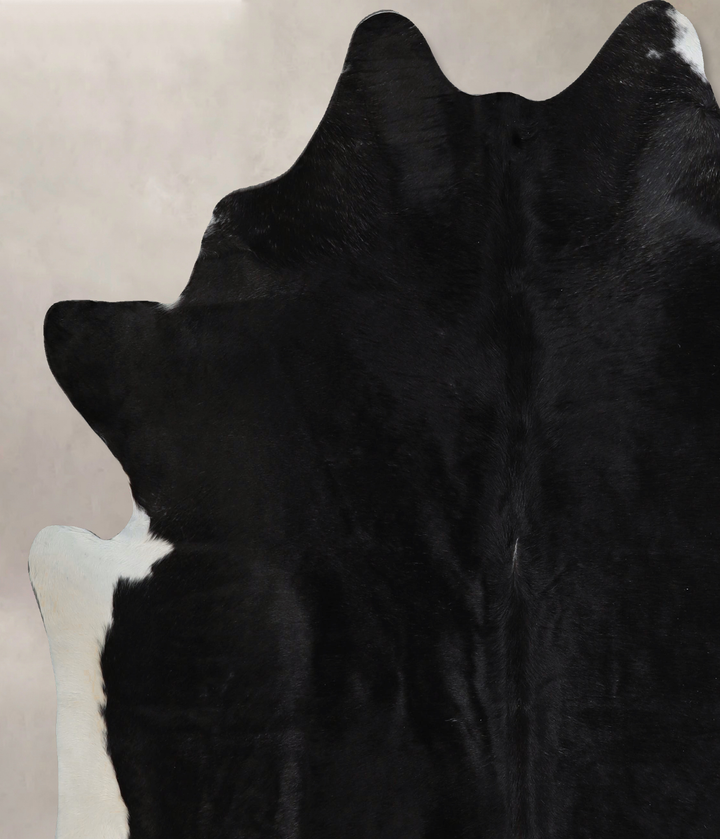 Black and White XX-Large Brazilian Cowhide Rug 7'3"H x 6'11"W #A43738 by Hudson Hides