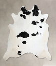 Black and White XX-Large Brazilian Cowhide Rug 7'5"H x 7'1"W #A43740 by Hudson Hides