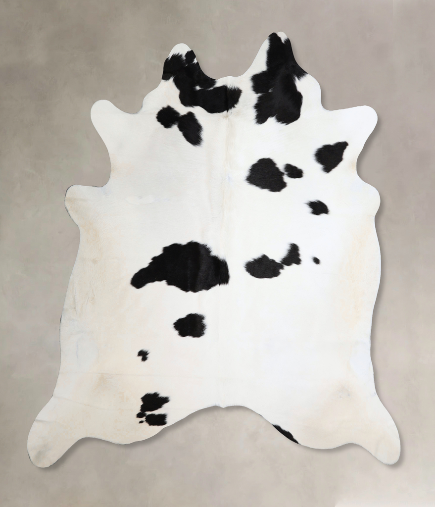 Black and White XX-Large Brazilian Cowhide Rug 7'5"H x 7'1"W #A43740 by Hudson Hides