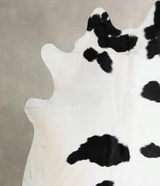 Black and White XX-Large Brazilian Cowhide Rug 7'5"H x 7'1"W #A43740 by Hudson Hides