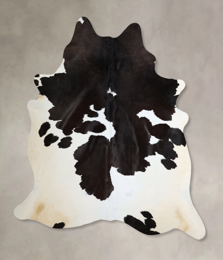 Black and White X-Large Brazilian Cowhide Rug 7'3"H x 6'5"W #A43741 by Hudson Hides