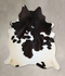 Black and White X-Large Brazilian Cowhide Rug 7'3