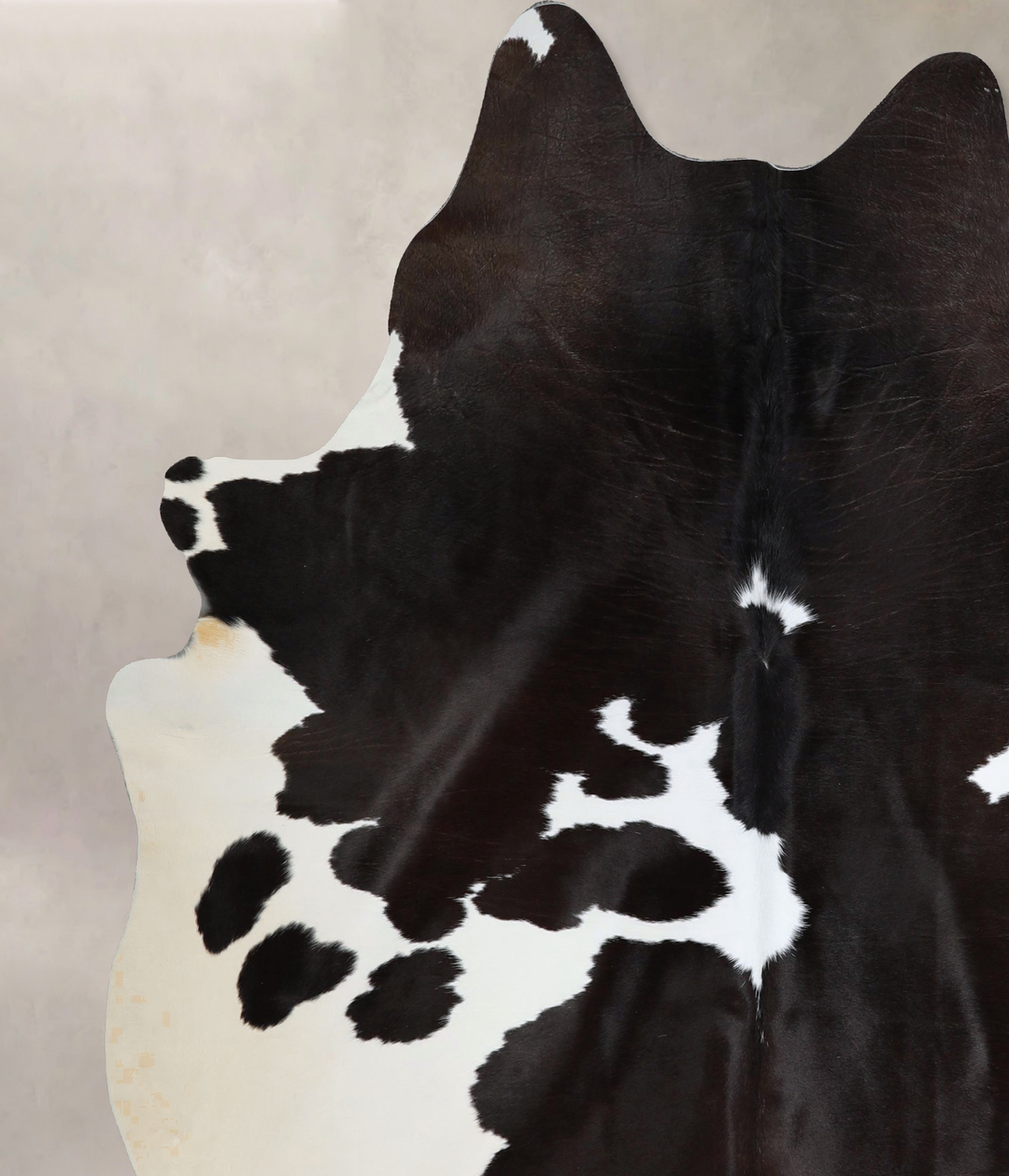 Black and White X-Large Brazilian Cowhide Rug 7'3"H x 6'5"W #A43741 by