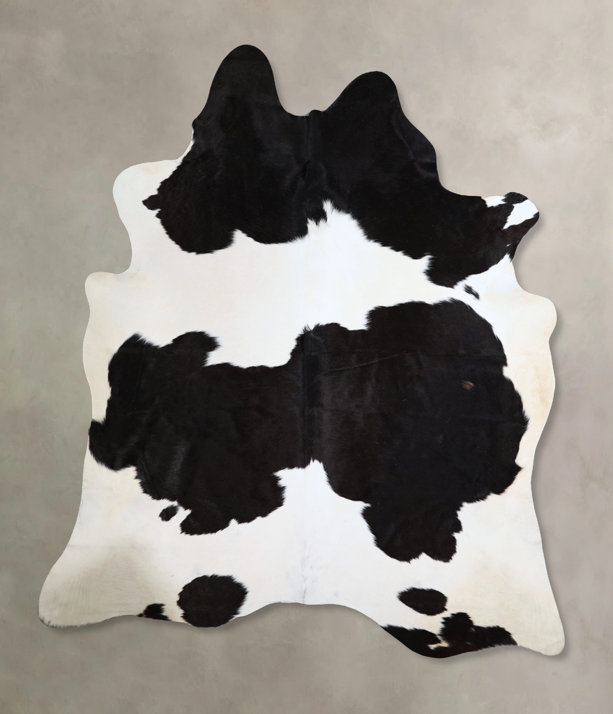 Black and White XX-Large Brazilian Cowhide Rug 8'0"H x 6'7"W #A43742 by Hudson Hides