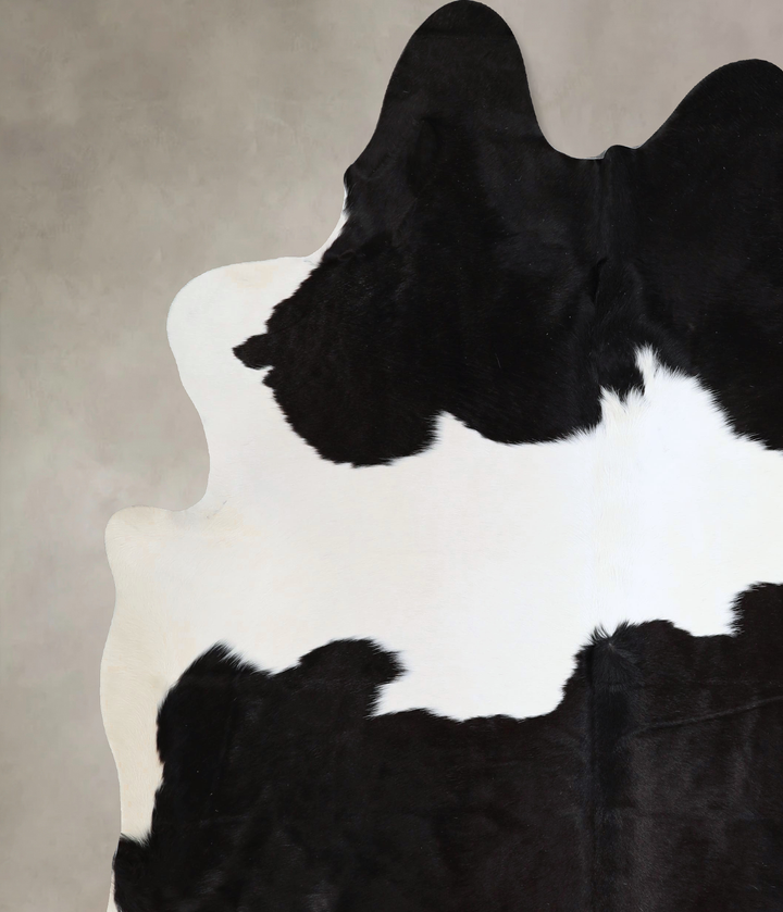 Black and White XX-Large Brazilian Cowhide Rug 8'0"H x 6'7"W #A43742 by Hudson Hides