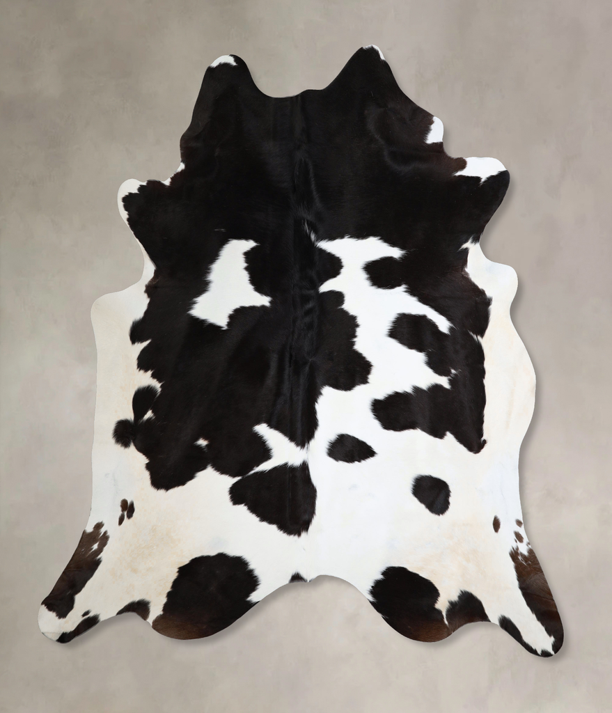 Black and White XX-Large Brazilian Cowhide Rug 7'7"H x 7'2"W #A43746 by Hudson Hides