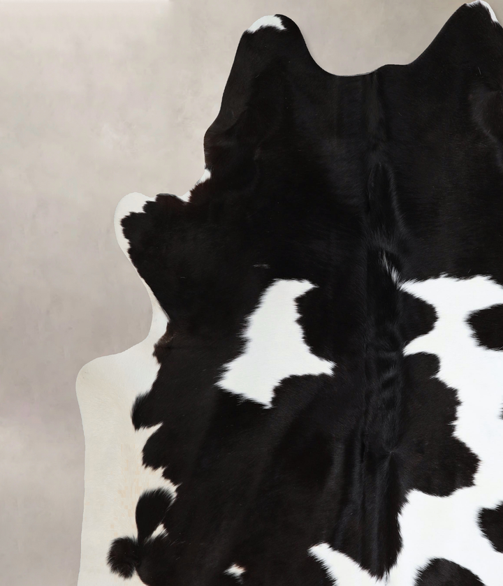 Black and White XX-Large Brazilian Cowhide Rug 7'7"H x 7'2"W #A43746 by Hudson Hides