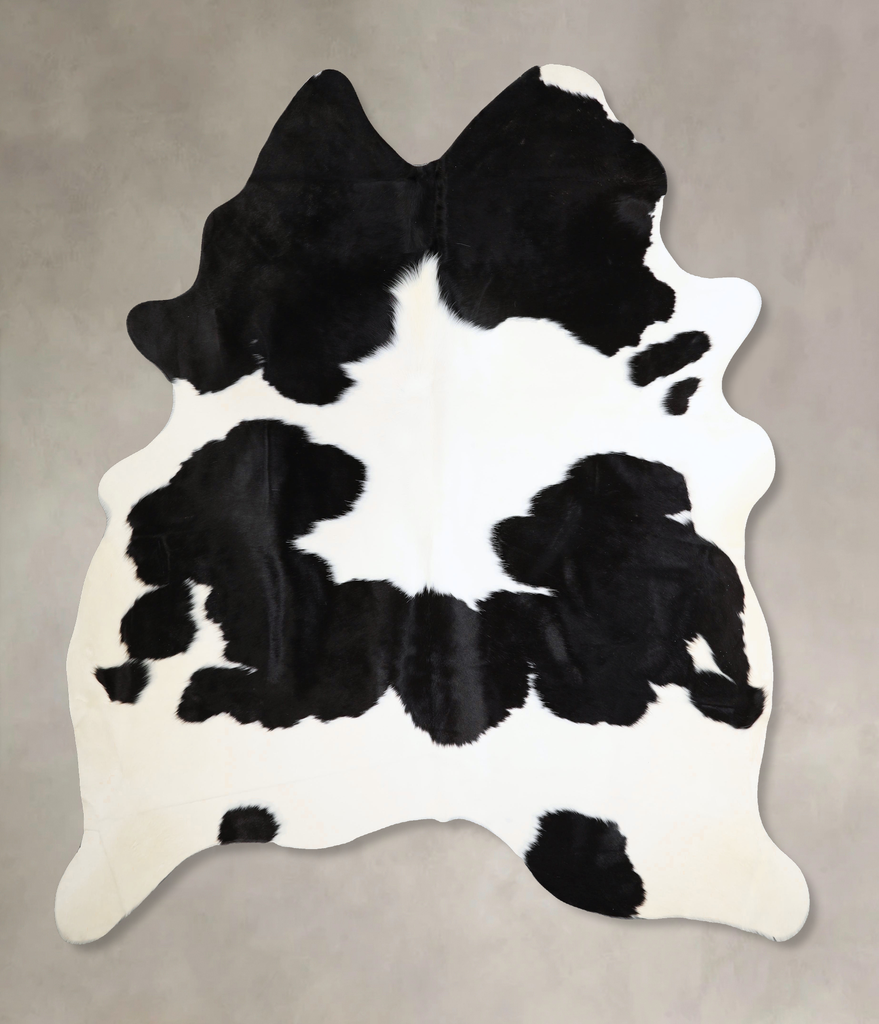 Black and White XX-Large Brazilian Cowhide Rug 7'9"H x 6'7"W #A43753 by Hudson Hides